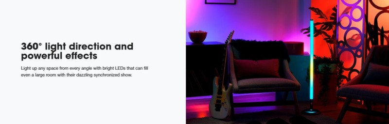 Experience 360 degrees of light direction and powerful effects with JBL PARTYLIGHT STICK