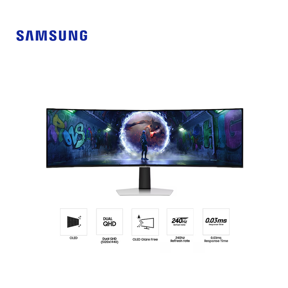 Samsung 49" Odyssey G9 DQHD Curved Gaming Monitor | OLED Panel | 240Hz | 0.03ms - Image 4