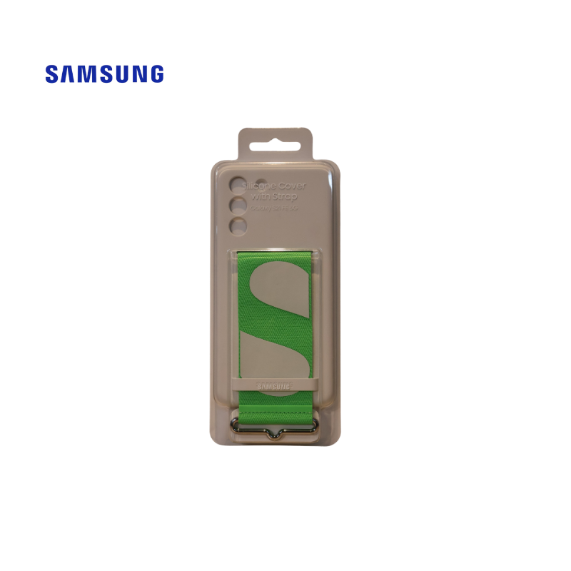 Samsung S21 FE Silicon Cover with strap Navy - Image 2