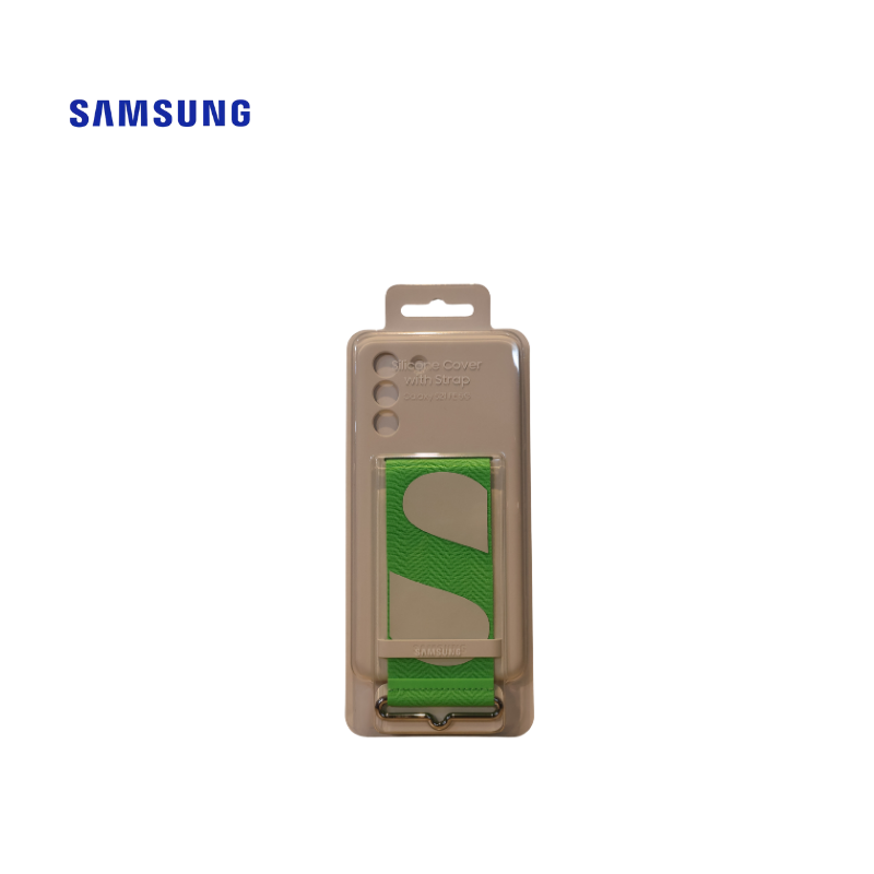 Samsung S21 FE Silicon Cover with strap Navy - Image 3