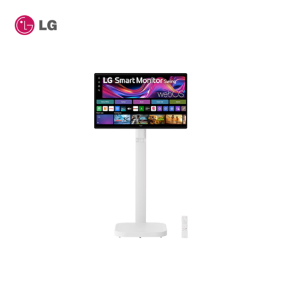 LG 32U889SA-W 32" 4K Smart Monitor Swing with Touchscreen, Rolling Stand
